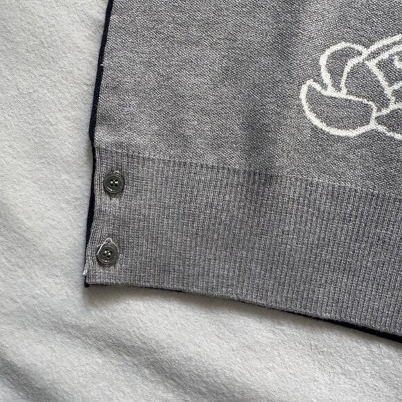 Thom Browne Cotton Birds And Flowers Cardigan - Picture 6 of 8